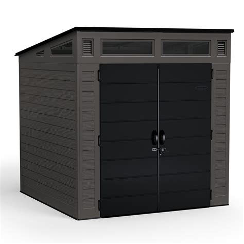 Suncast 317 Cubic Feet 7 x 7 Modernist Outdoor Resin Storage Shed - Walmart.com - Walmart.com