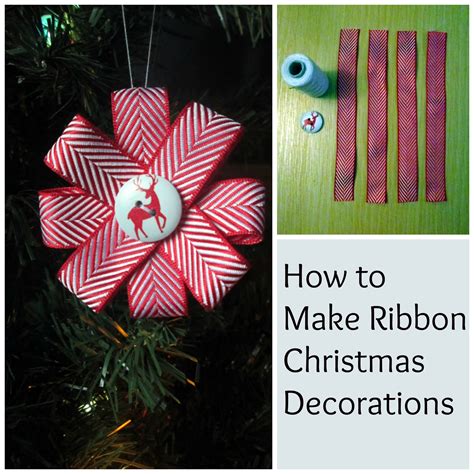 Ribbon Christmas Decorations - Tea and a Sewing Machine