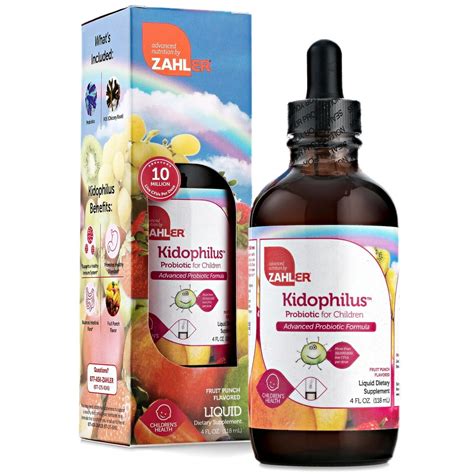 Zahler Kidophilus Liquid, Advanced Kids Probiotic, Liquid Probiotics ...