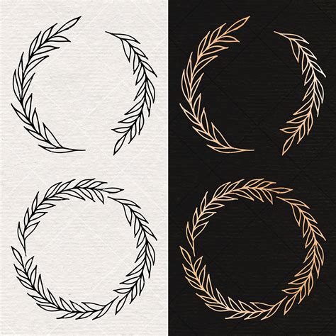 Laurel Wreath SVG Floral Wreath Svg Laurel Wreath Bundle - Etsy | Stencils for wood signs ...