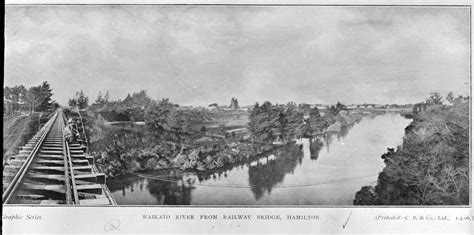 "Waikato River from Railway Bridge, Hamilton - Hamilton Libraries