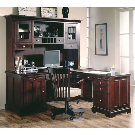 L Shaped Desk Hutch - Anna Furniture