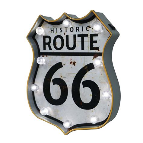 LED Lighted “Route 66” Wall Decor | Boxman