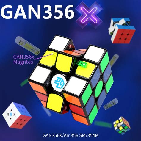 Gan 356 X 3x3x3 Magnetic Cube 3x3 Magic Cube Speed Gan Cube Air 356 SM 354M Gan 356x Neo Magico ...