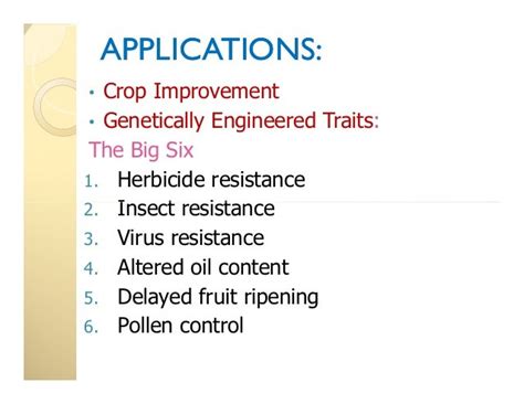 Genetic engineering for crop improvement