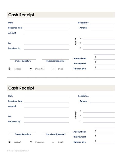 21 Free Cash Receipt Templates (Word, Excel and PDF)