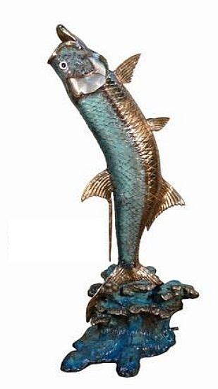 Large Jumping Tarpon Sculpture