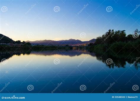 River at sunset stock image. Image of peace, plants, italian - 23548343