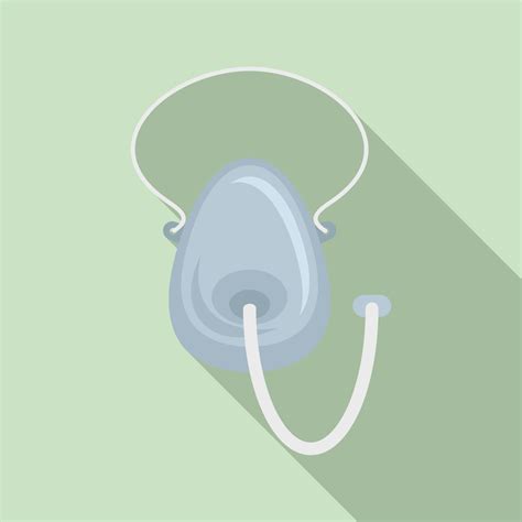 Anesthesia face mask icon, flat style 14520415 Vector Art at Vecteezy