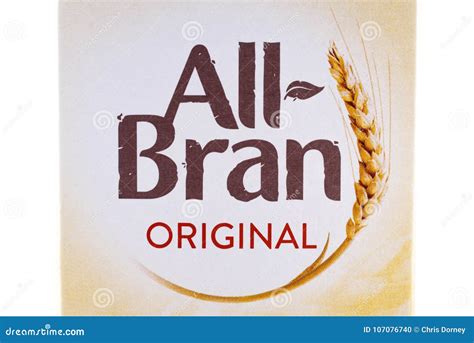 KELLOGGS ALL BRAN BREAKFAST CEREAL ON SUPERMARKET SHELF Editorial Image | CartoonDealer.com ...