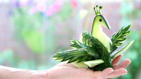 Josephine's Recipes: Cucumber Peacock - Vegetable Carving Garnish ...