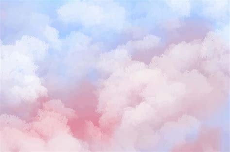 Free Vector | Hand painted watercolor pastel sky cloud background