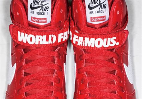 Supreme x Nike Air Force 1 High "Red" - SneakerNews.com