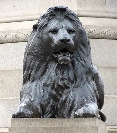 Four Lions at the Base of Nelson's Column Sculpture by Edwin Henry Landseer