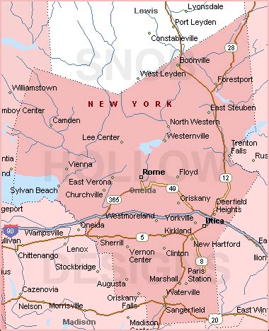 Oneida County New York color map