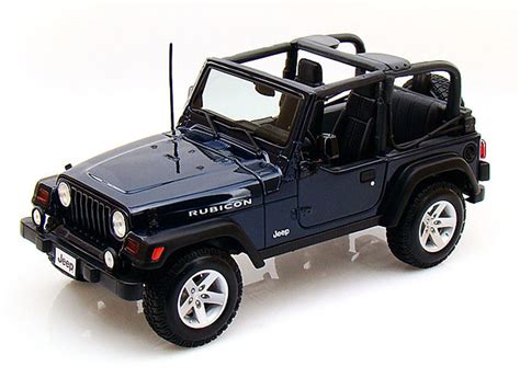 Buy Maisto Jeep Wrangler Rubicon, Blue 31663 - 1/18 Scale Diecast Model ...