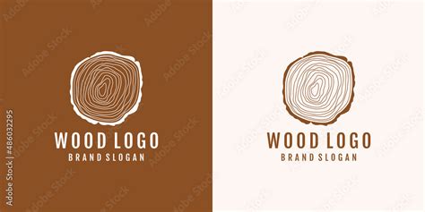 Wood logo design with creative element concept Premium Vector Stock ...