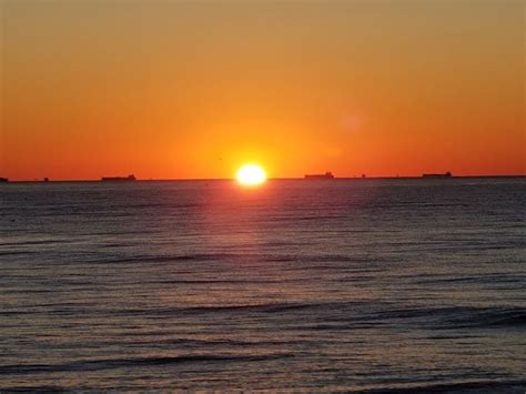 Sunset at 61st Pier in Galveston, Texas