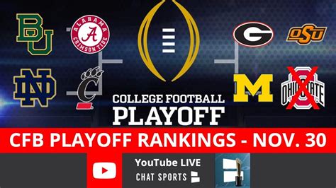 College Football Rankings LIVE – Top 25 CFP Teams, Nov. 30: Georgia, Michigan, Alabama ...