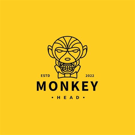 Premium Vector | Monkey head vintage icon logo design 3