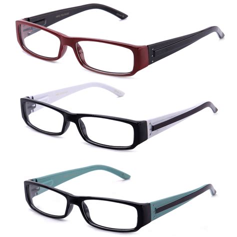 Casual Fashion Horned Rim Rectangular Frame Clear Lens Eye Glasses - Walmart.com