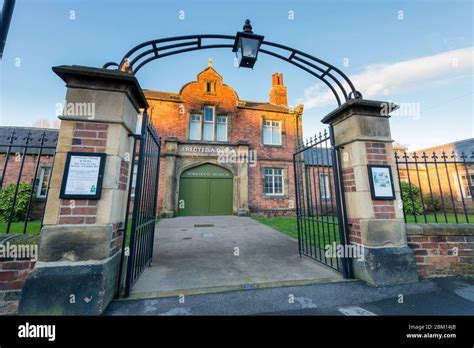 The entrance to the Victorian Workhouse Museum in Ripon, North Yorkshire Stock Photo - Alamy