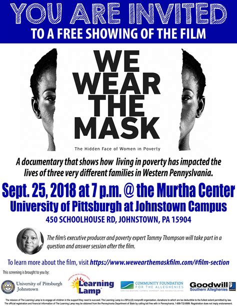 Documentary: We Wear the Mask - Community Foundation for the Alleghenies