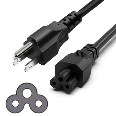 3 Prong Power Cord Replacement Power Cable for Computers, TVs, Monitors ...