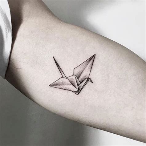 Tiny Tattoo Idea - origami, crane, arm tattoo, tattoo for woman... - TattooViral.com | Your ...