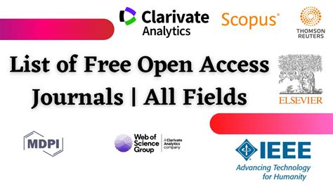 List of Free Open Access Journals | All Fields - iLovePhD