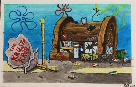 Abandoned Krusty Krab (Print) — The Art of Paco