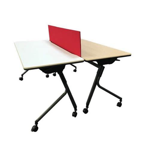 Convenient Folding Movable Conference Training Table Melamine Office ...