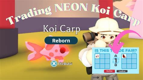 TRADING NEON KOI CARP in ADOPT Me - YouTube