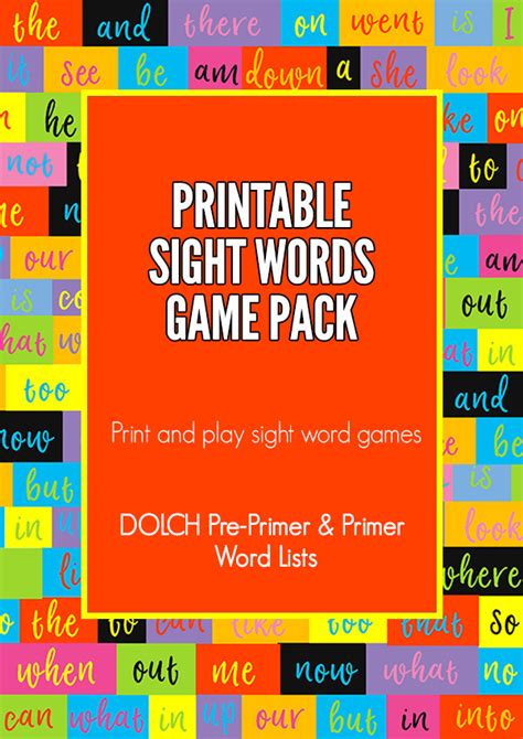 Sight Word Games That Make Kids Want to Learn to Read. Print-and-play!