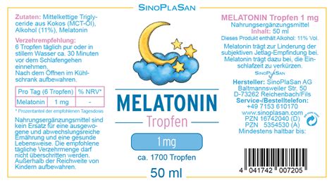 Melatonin 1 mg Tropfen 50 ml