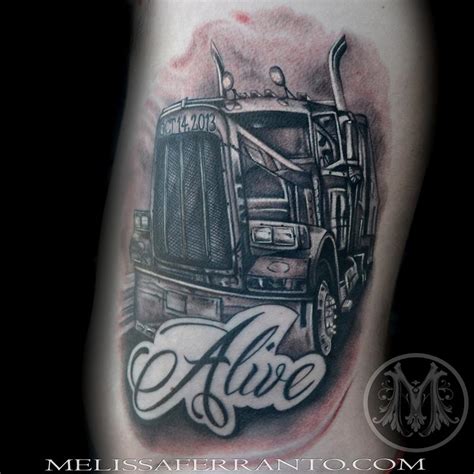 Semi Truck Tattoo by Melissa Ferranto: TattooNOW