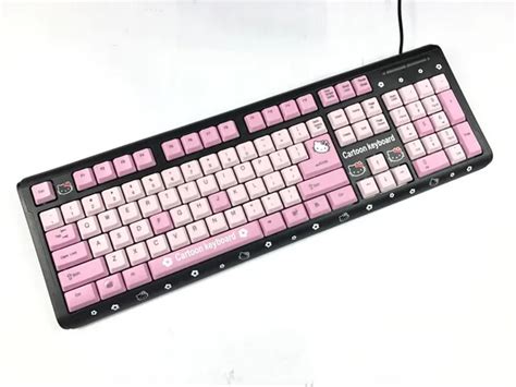 Alibaba グループ | AliExpress.comの キーボード からの かわいい黒hellokittyの有線キーボードusb女の子愛はキーボードかわいい漫画kt猫キーボード用 ...