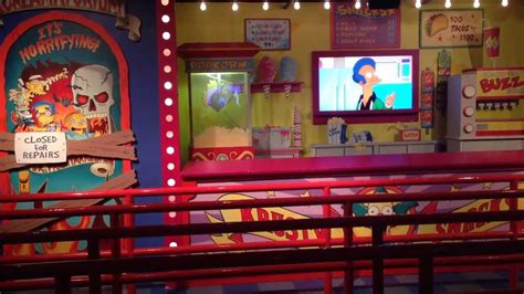 Universal Studios The Simpsons Ride Queue Line - YouTube