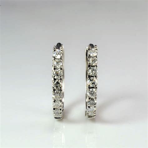 Pave Set Diamond Huggie Earrings | 0.24 ctw | – 100 Ways