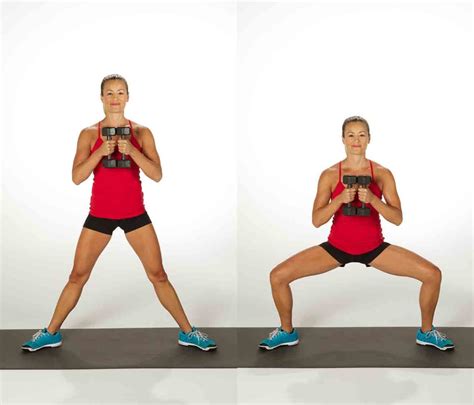 Dumbbell Sumo Squat | Leg Day Exercises | POPSUGAR Fitness Photo 18