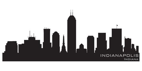 Indianapolis Skyline Silhouette at GetDrawings | Free download