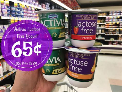 Activia Lactose Free Yogurt JUST $0.65 per 4 pack at Kroger! (Reg Price ...