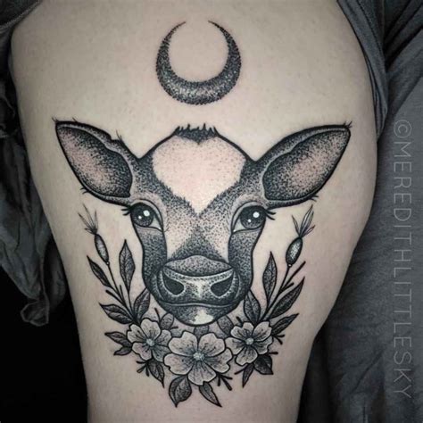 Dotwork Cow Tattoo - Best Tattoo Ideas Gallery