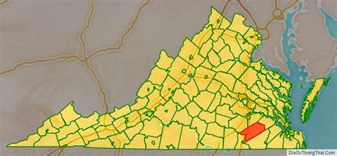 Map of Sussex County, Virginia - Địa Ốc Thông Thái