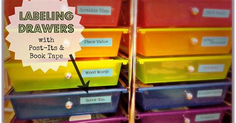 Labeling Plastic Drawers/Bins/Shelves the Easy Way! - 3rd Grade Thoughts