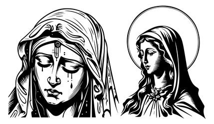 Our lady virgin mary madonna mother of god Vector Image