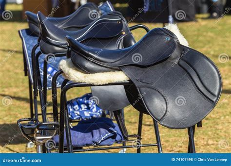 Saddles Equestrian Equipment Stock Photo - Image of saddles, equestrian: 74107498