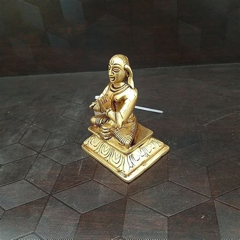 Brass Ramanujar Statue- 3.8" - VgoCart.Com - Brass Antique Collections