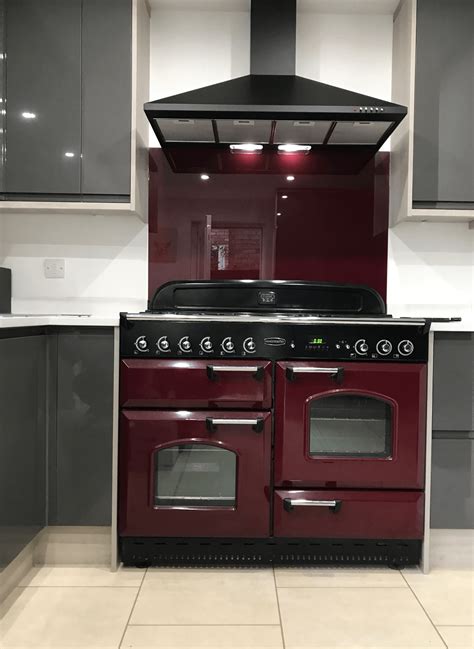 Rangemaster Cranberry Glass Splashback | Glass Splashbacks Pro Glass 4