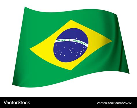 Brazil flag Royalty Free Vector Image - VectorStock